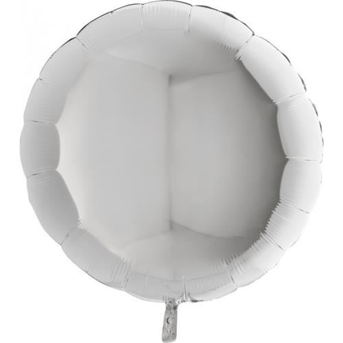 Foliový balonek kruh Stříbrný 45 cm