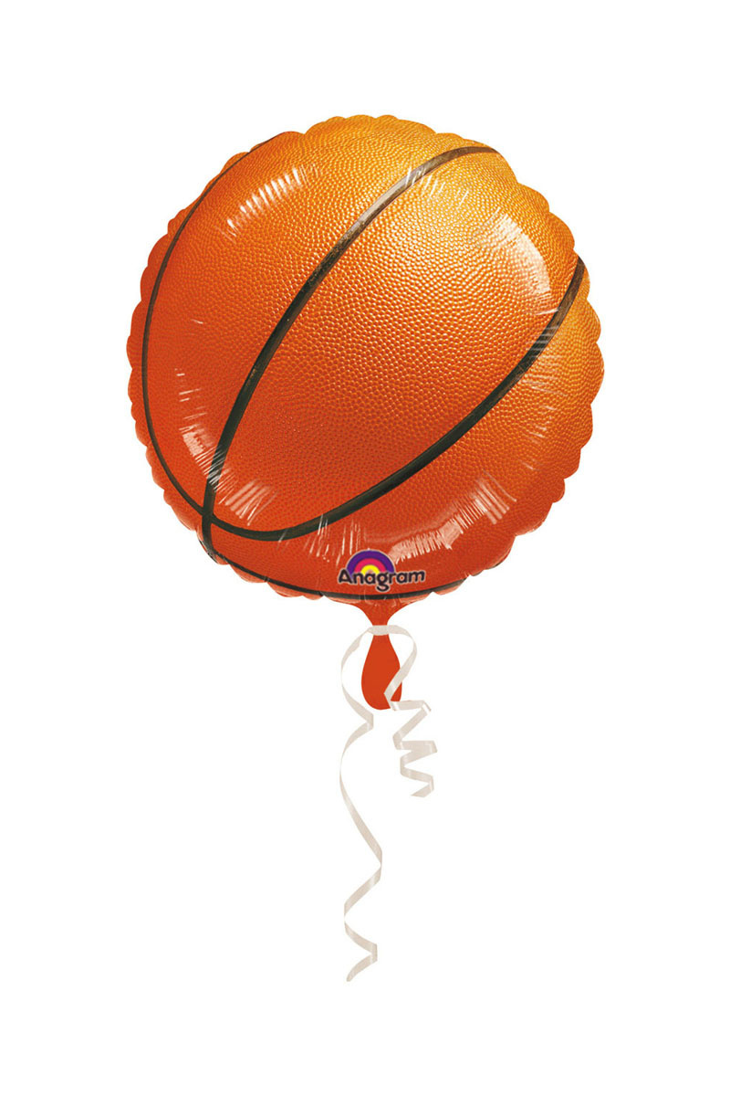 Foliový balonek basketbalový míč - 45 cm