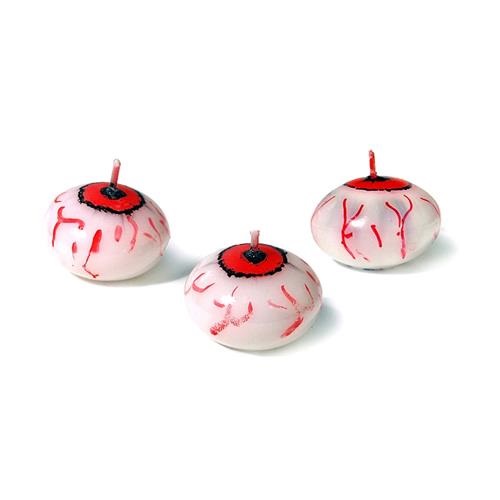 Halloweenská dekorace Plovoucí svíčka oko 4 cm