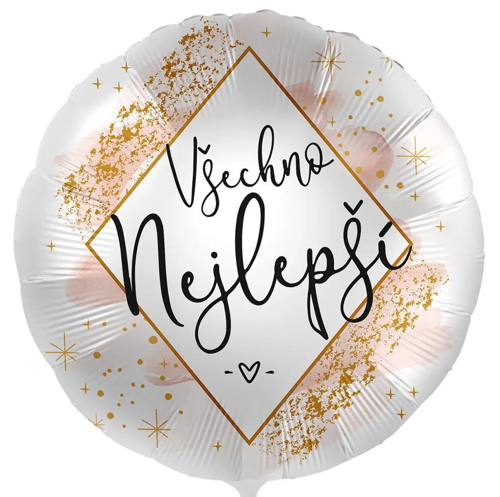 Foliový balonek Všechno nejlepší Luxus Rosegold 43 cm