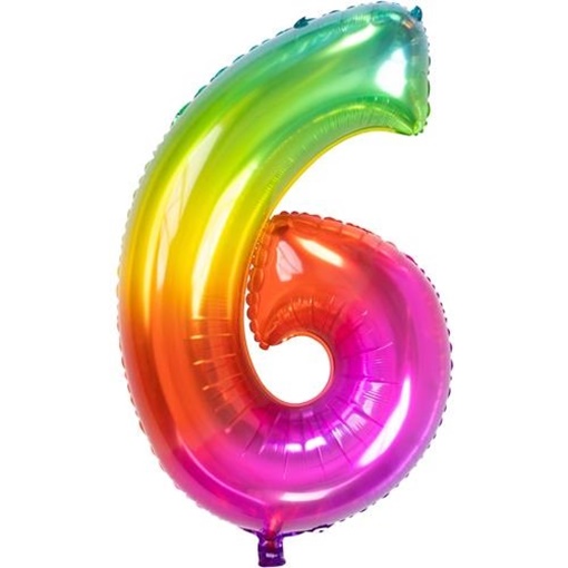Balonek duhový číslo 6 (81 cm)