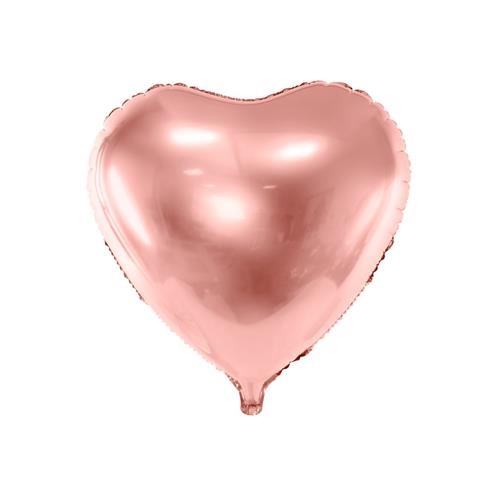 Foliový balonek srdce Rosegold velké 61 cm