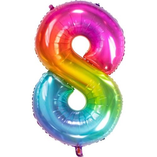 Balonek duhový číslo 8 (81 cm)