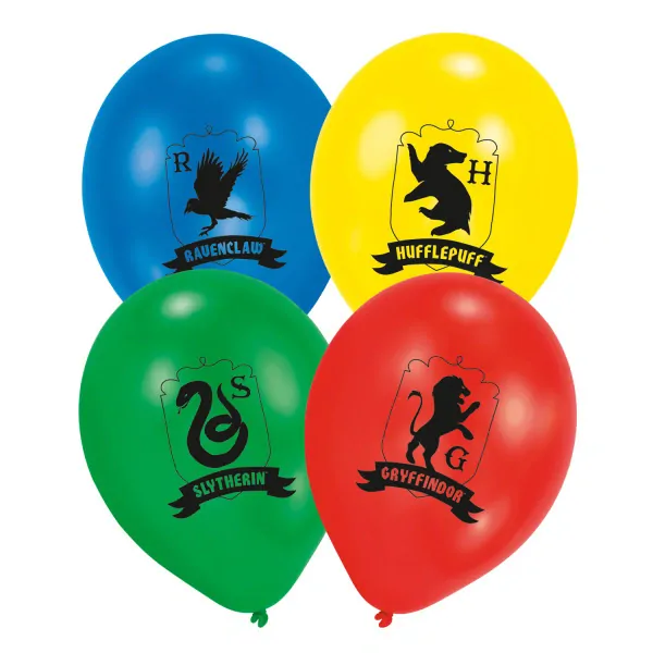 Latexové balonky s potiskem Harry Potter - Bradavické koleje 6 ks