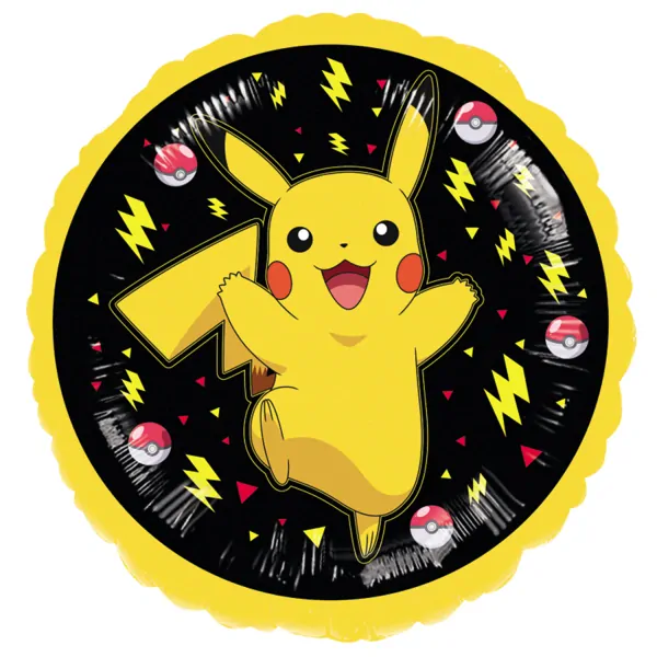 Foliový balonek Pokemon - Pikachu 43 cm - kulatý