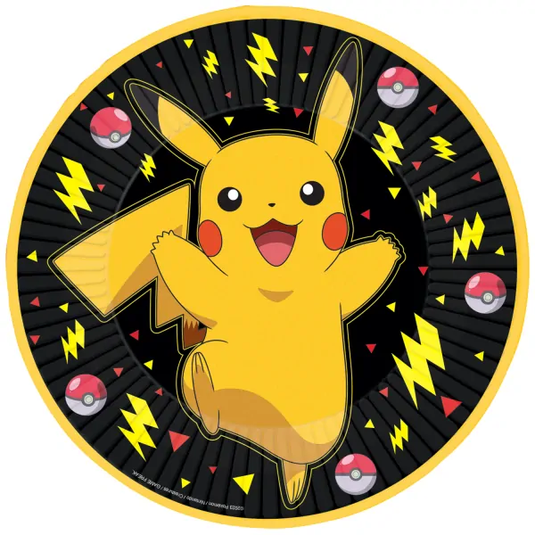 Talíře Pokemon - Pikachu 23 cm - 8ks v balení