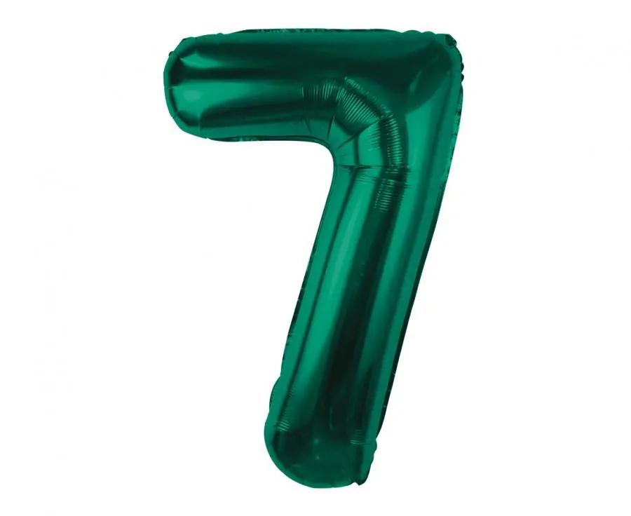 Foliový balonek číslo Tmavě zelený 7 (85 cm)