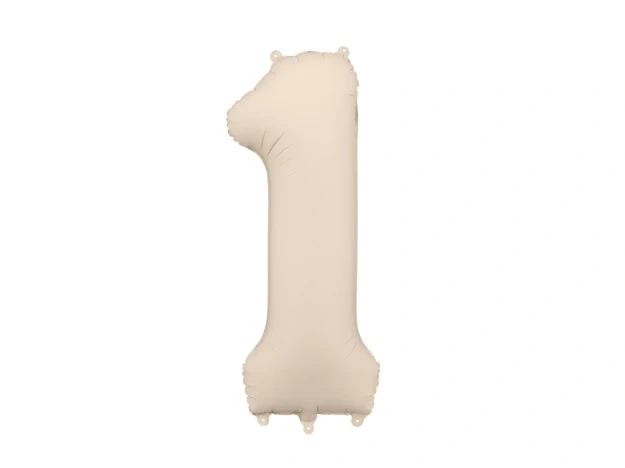 Foliový balonek číslo Běžové 1 (86 cm)