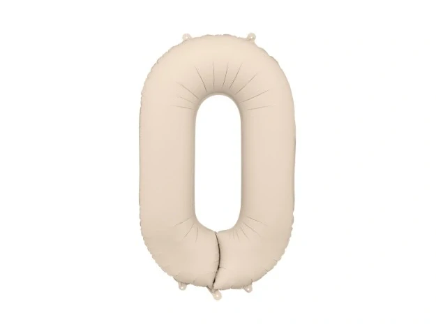 Foliový balonek číslo Běžové 0 (86 cm)
