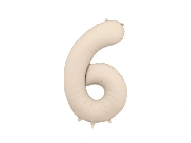 Foliový balonek číslo Běžové 6 (86 cm)