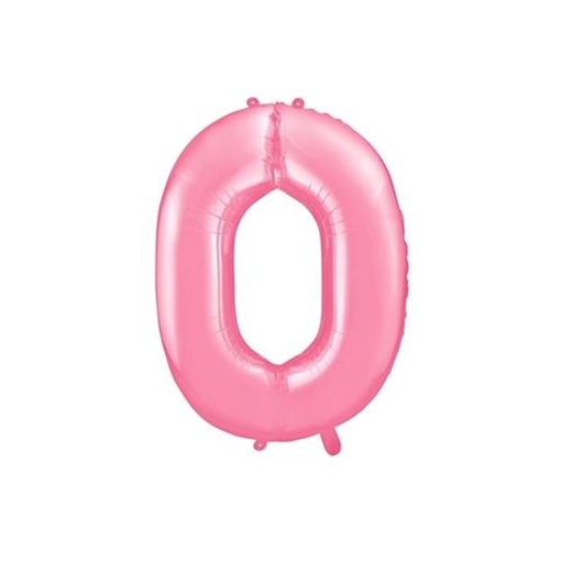 Balonek růžový číslo 0 (86 cm)