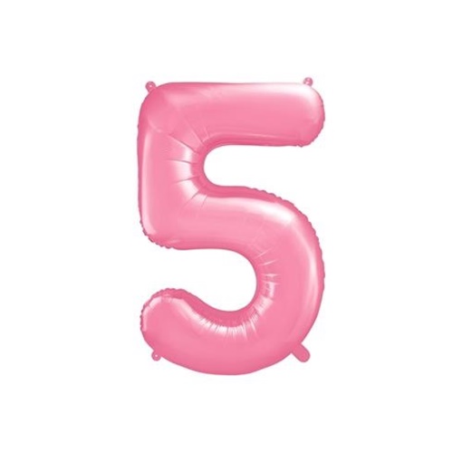 Balonek růžový číslo 5 (86 cm)