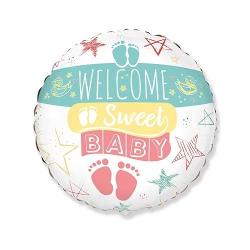 Foliový balonek Welcome sweet baby 45 cm