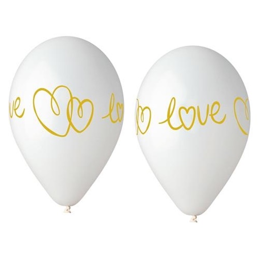 Latexové balonky LOVE se srdíčky 6 ks