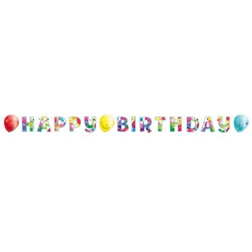 Párty nápis Happy Birthday Balonkový 176 cm