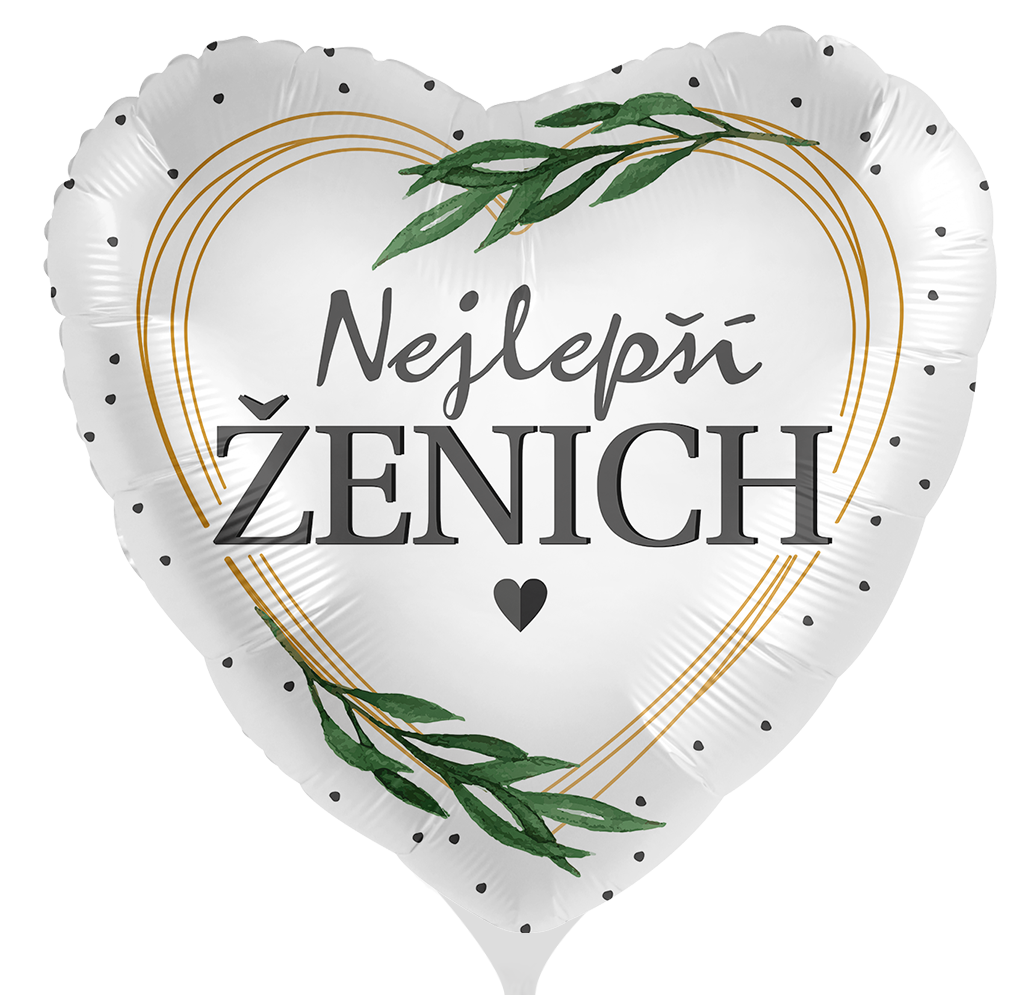 Foliové srdce balonek nejlepší Ženich