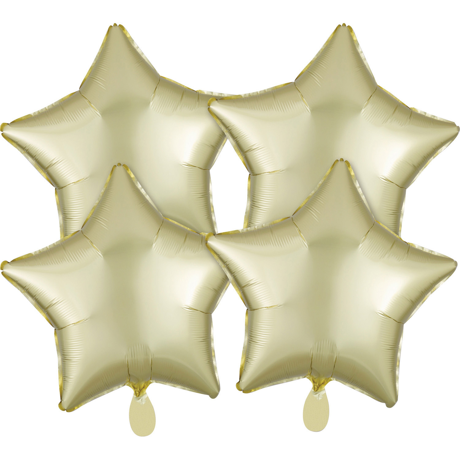 Foliové balonky Hvězdy Satin Luxe sada 4 ks - Bronzové