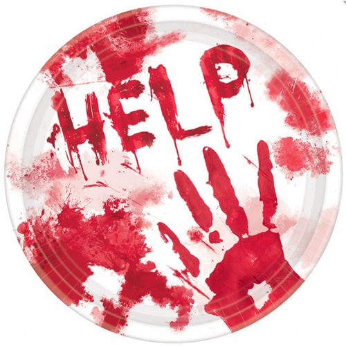 Talíř Halloween Help 23 cm - 10 ks