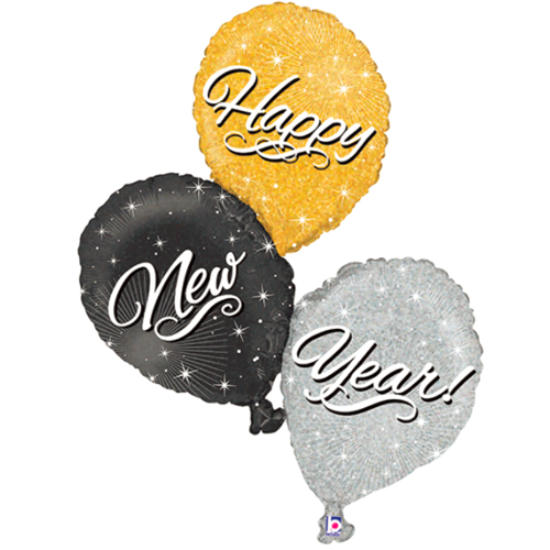 Foliový balonek Happy New Yeas 90 cm