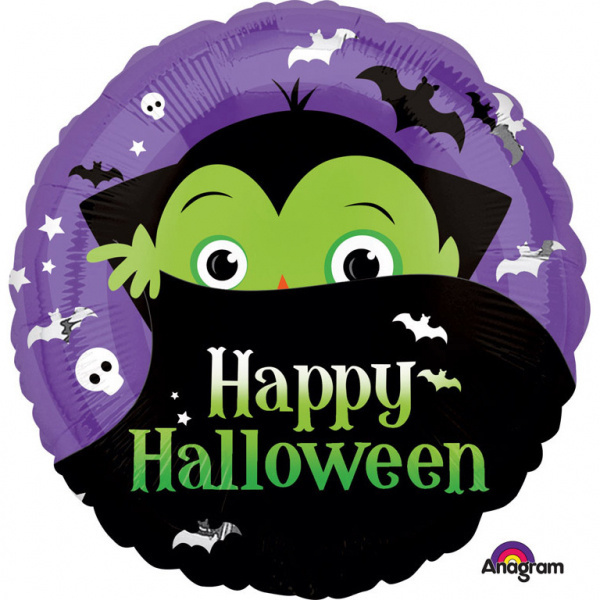 Foliový balonek Happy Halloween Dracula 43 cm