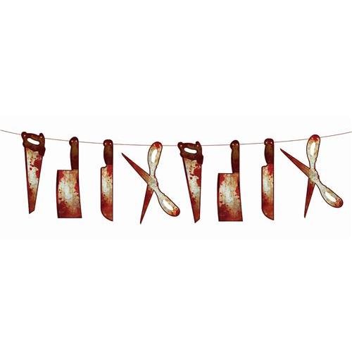 Girlanda Halloween - krvavé nástroje