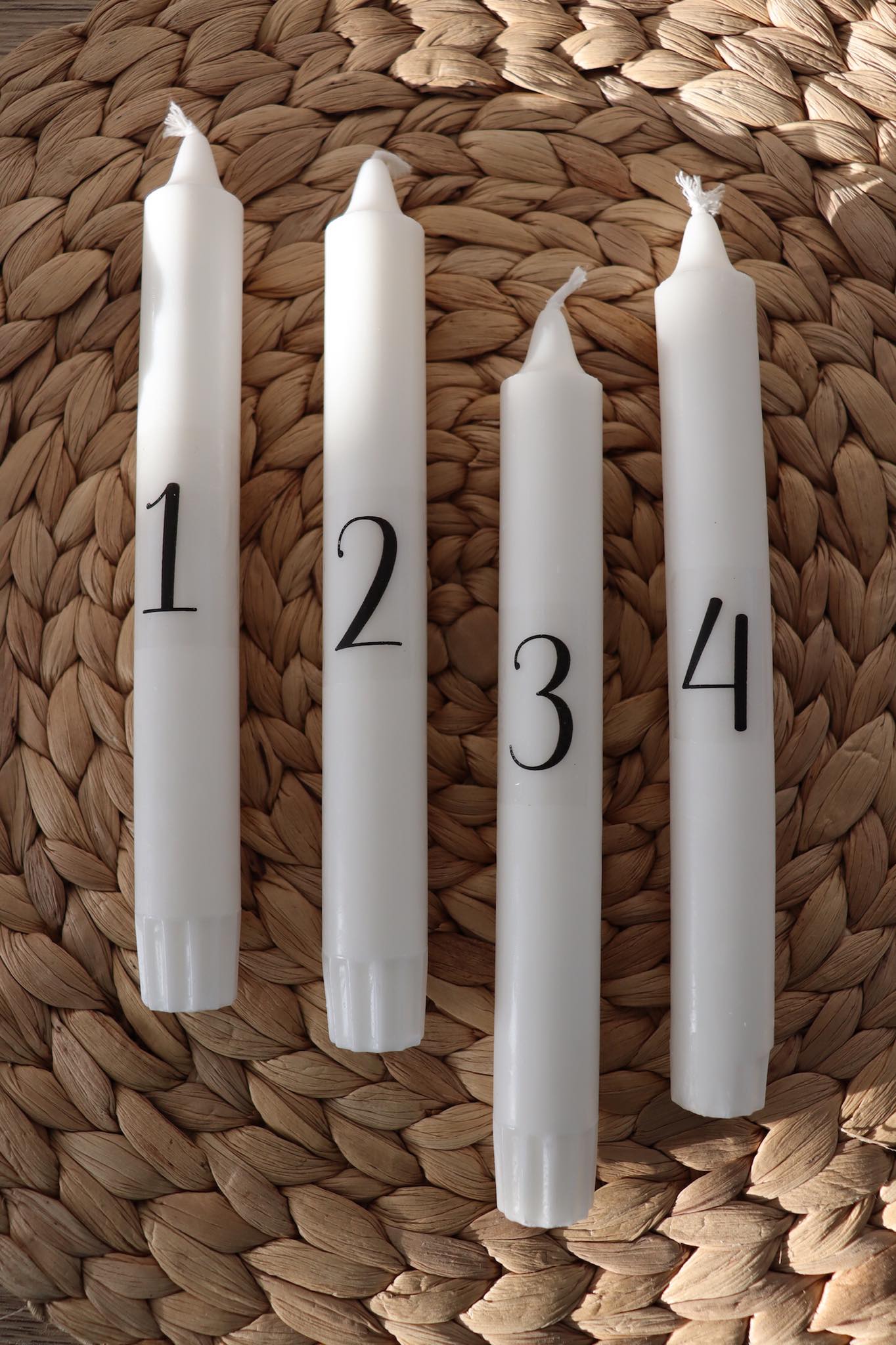 Svíčka Vánoční adventní 1-4 19 cm - 4 ks v balení, dodání do 5 ti dnů