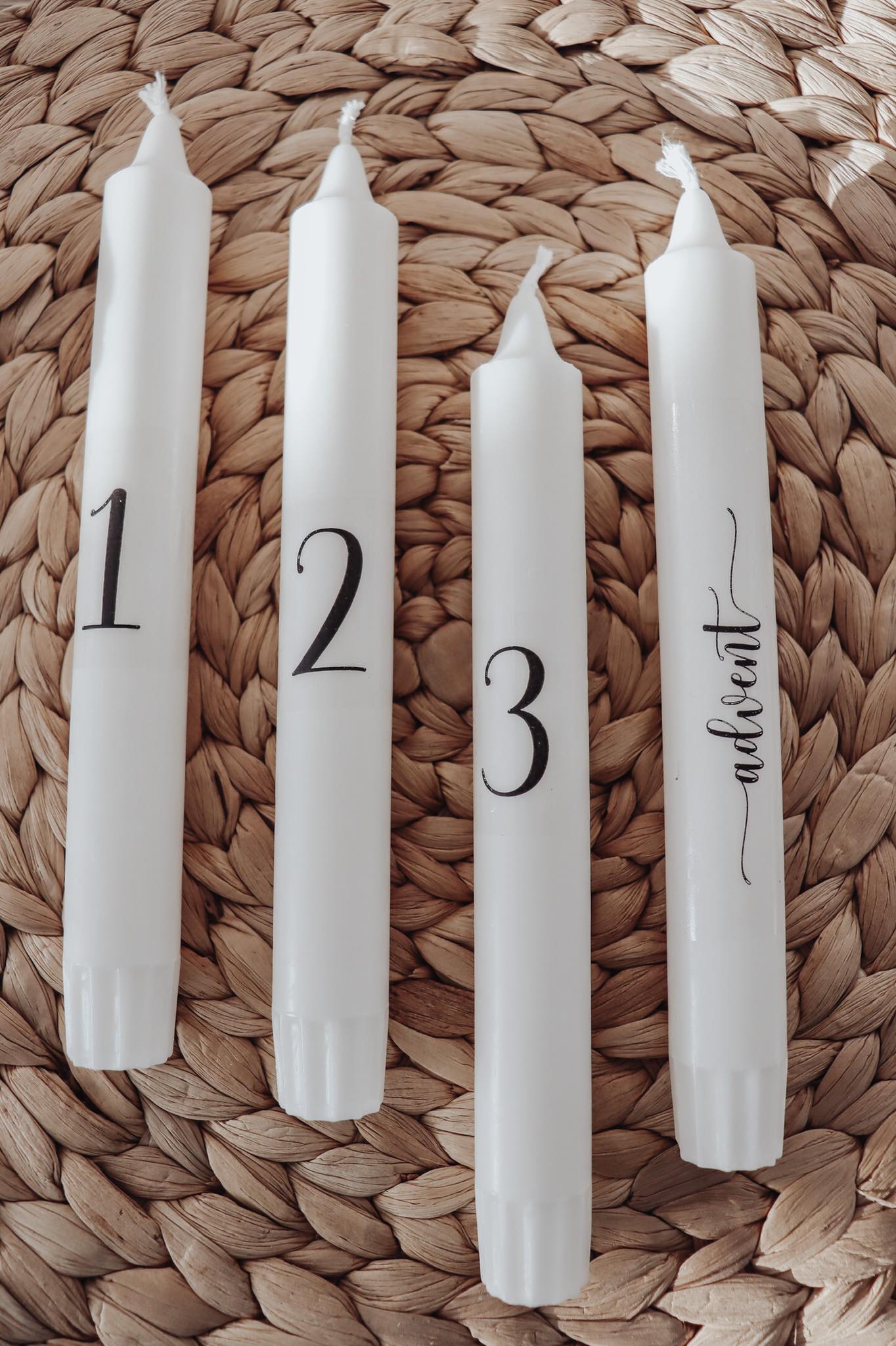 Svíčka Vánoční adventní 1-advent 19 cm - 4 ks v balení, dodání do 5 ti dnů