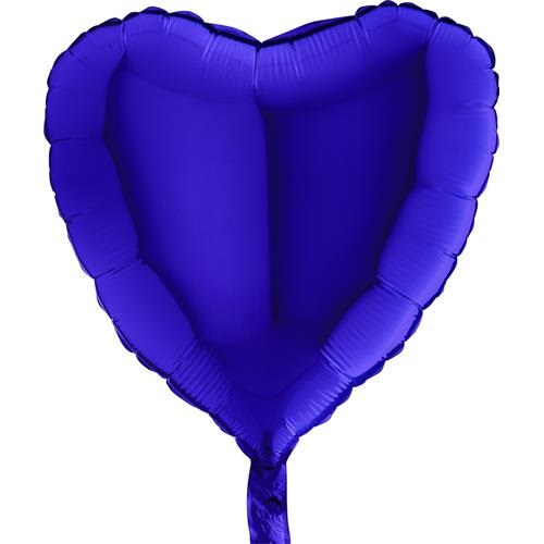 Foliové srdce tmavě modré 45 cm