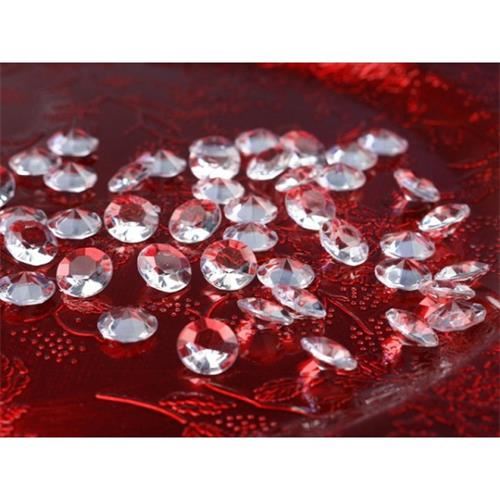 Konfety diamantové čiré 12mm - 100 ks v balení