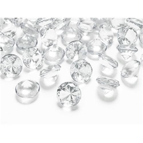 Konfety diamantové čiré velké 20mm - 10 ks v balení