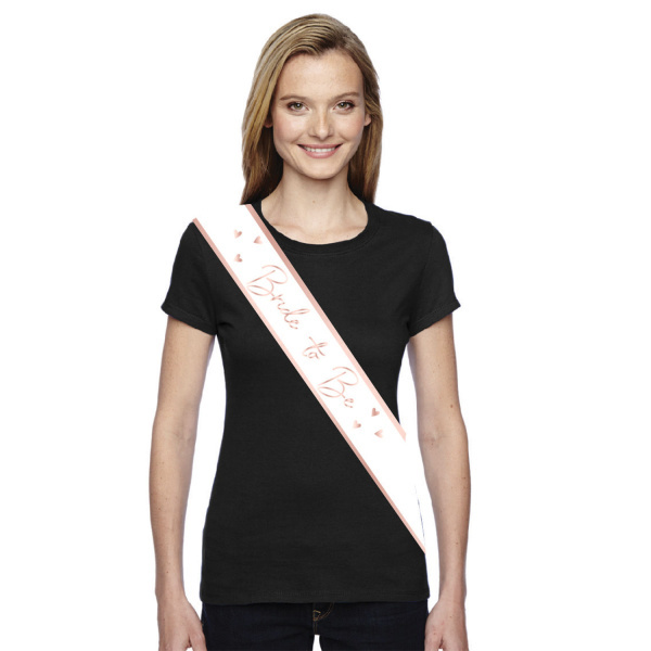 Šerpa Bride to be - bílá s Rosegold textem