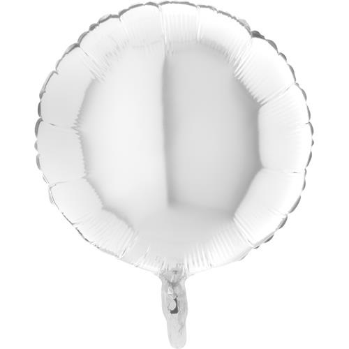 Foliový balonek kruh Bílý 45 cm