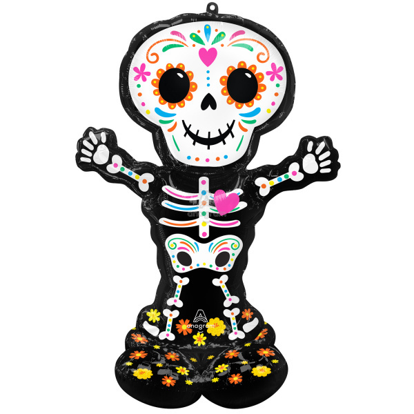 Stojící obří balonek Halloween Day of the dead - 132 cm