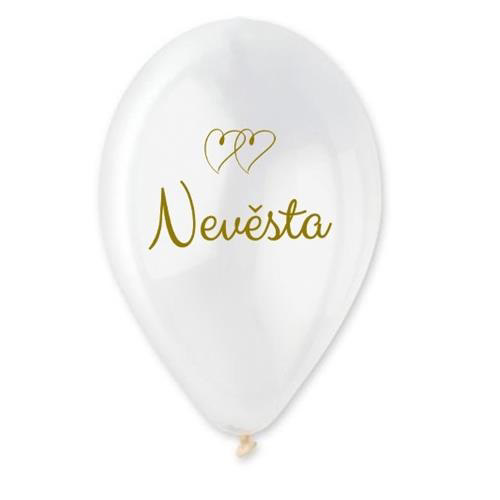 Balonek latexový potisk Nevěsta 30 cm