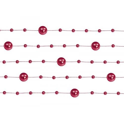 Perličky na vlasci červené 5 x 130 cm