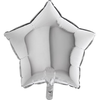 Foliový balonek hvězda stříbrná 45 cm