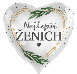 Foliové srdce balonek nejlepší Ženich