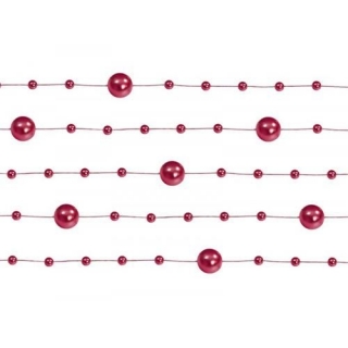 Perličky na vlasci červené 5 x 130 cm